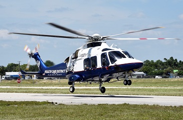 New Trauma Hawk helicopter lands